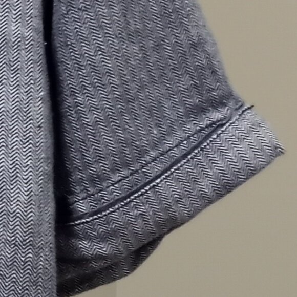 ROCAWEAR CLASSIC MENS SHORT SLEEVE LINEN MIX BLUE SHIRT SIZE L - Picture 5 of 5